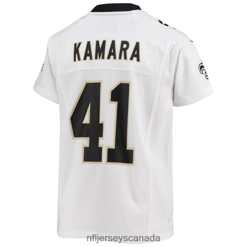 Youth New Orleans Saints Alvin Kamara Nike White Game Jersey Clothing NFL TBXFR63504