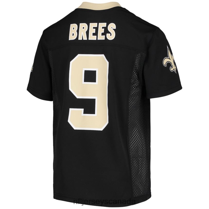 Youth New Orleans Saints Drew Brees Black Replica Player Jersey Clothing NFL TBXFR6864