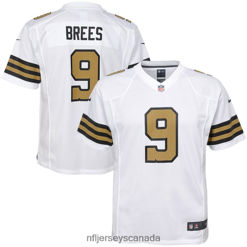 Youth New Orleans Saints Drew Brees Nike White Color Rush Game Jersey Clothing NFL TBXFR62379