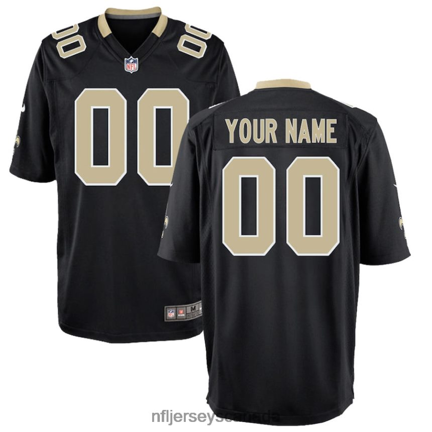 Youth New Orleans Saints Nike Black Custom Game Jersey Clothing NFL TBXFR6432