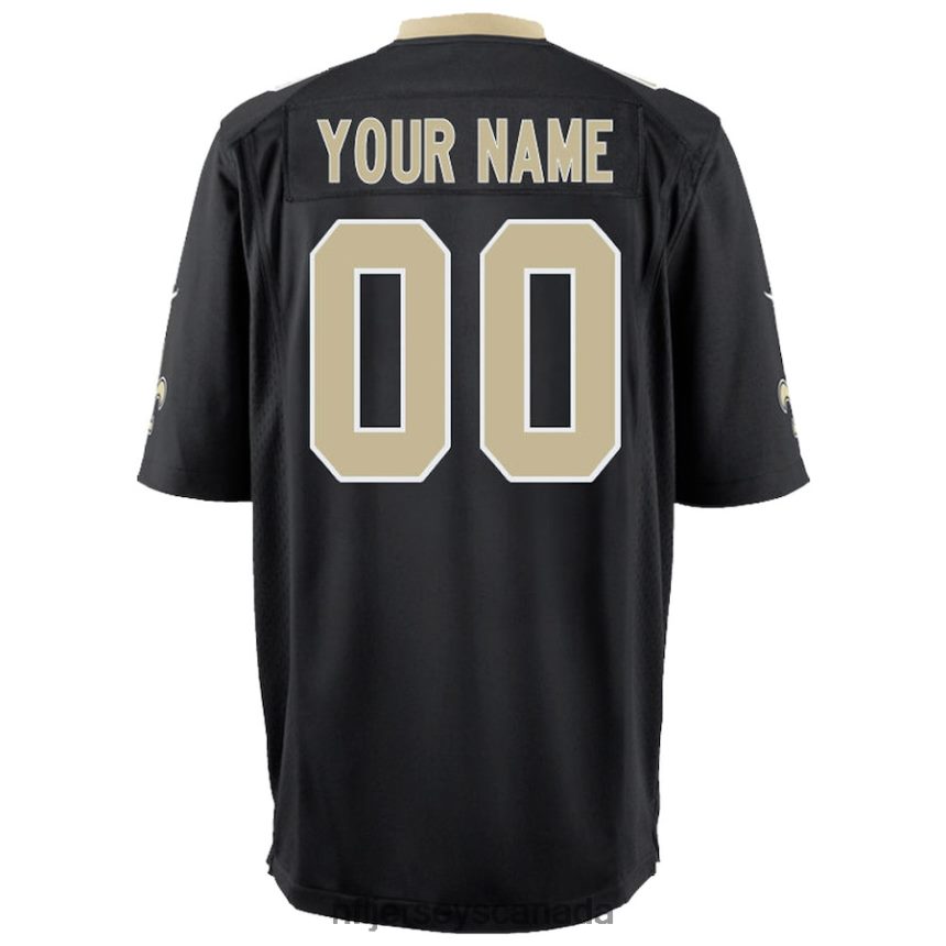 Youth New Orleans Saints Nike Black Custom Game Jersey Clothing NFL TBXFR6432
