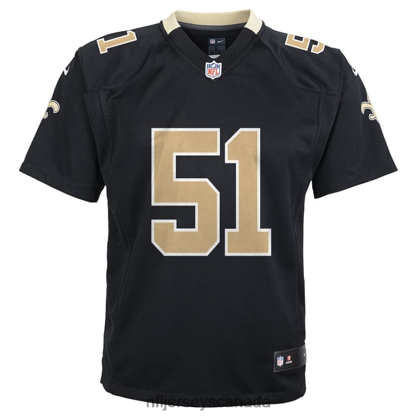 Youth New Orleans Saints Sam Mills Nike Black Retired Game Jersey Clothing NFL TBXFR64879