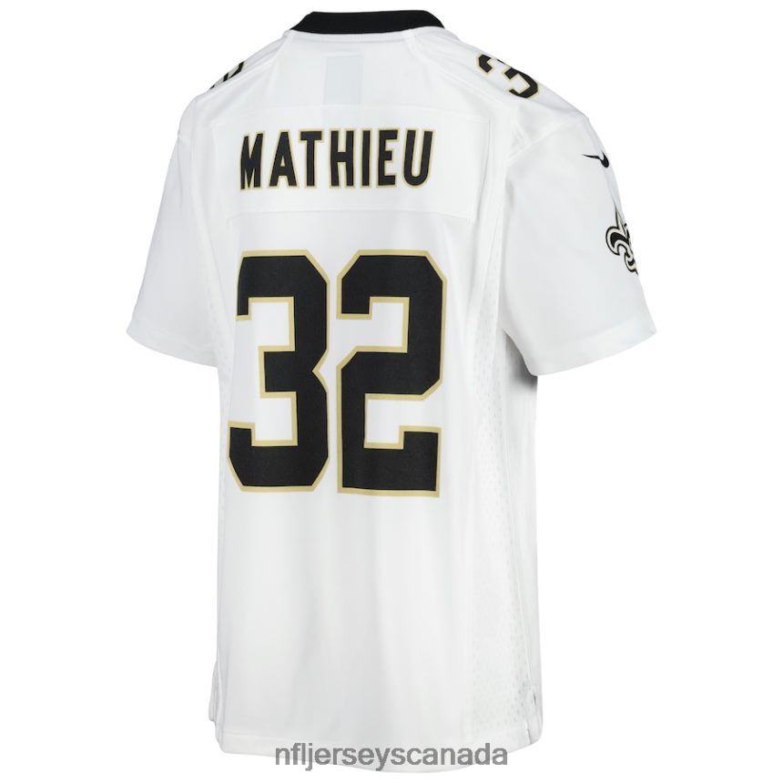 Youth New Orleans Saints Tyrann Mathieu Nike White Game Jersey Clothing NFL TBXFR64536