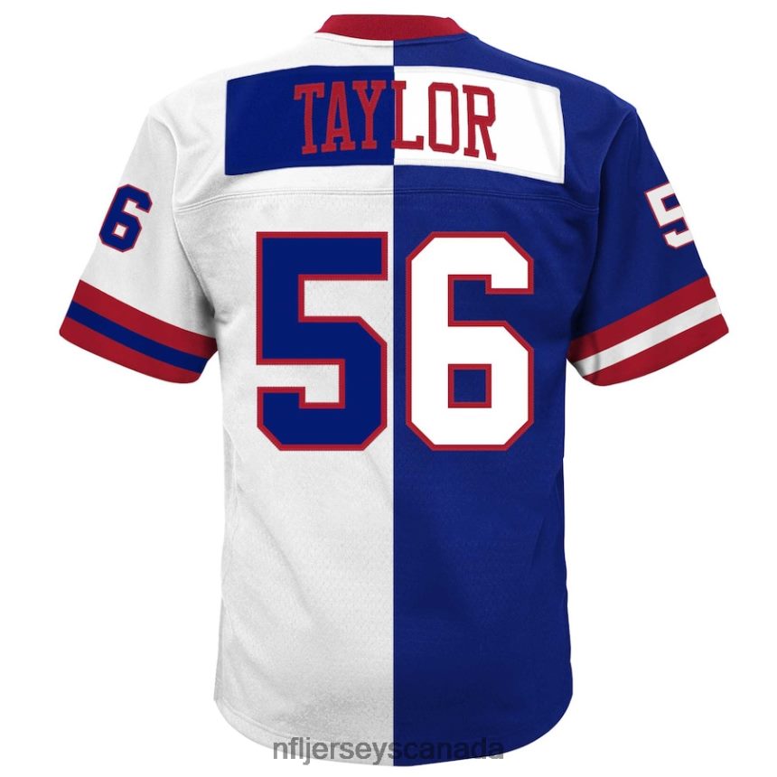 Youth New York Giants Lawrence Taylor Mitchell  Ness Royal/White Split Legacy Jersey Clothing NFL TBXFR61527