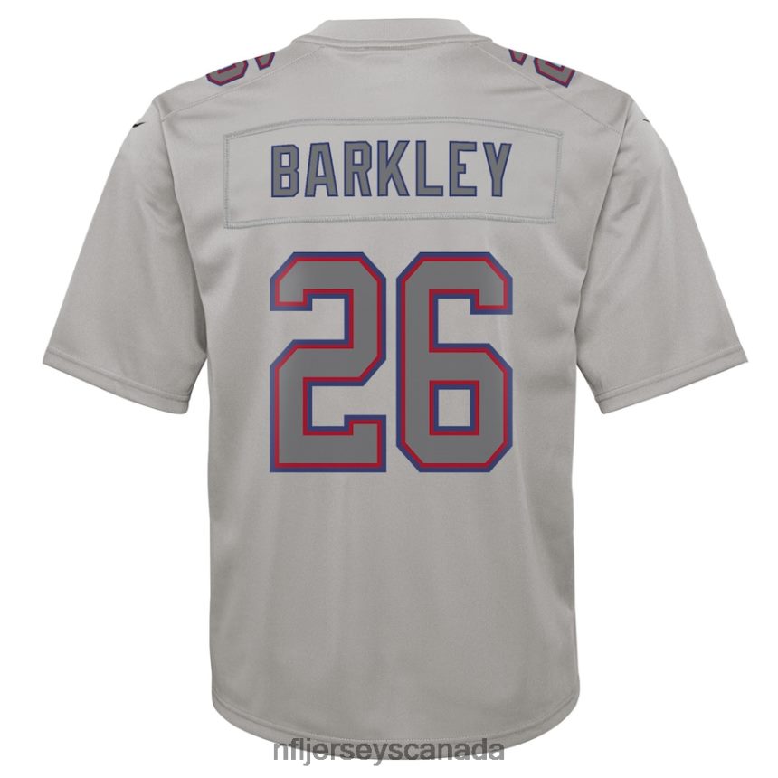 Youth New York Giants Saquon Barkley Nike Gray Atmosphere Fashion Game Jersey Clothing NFL TBXFR61940