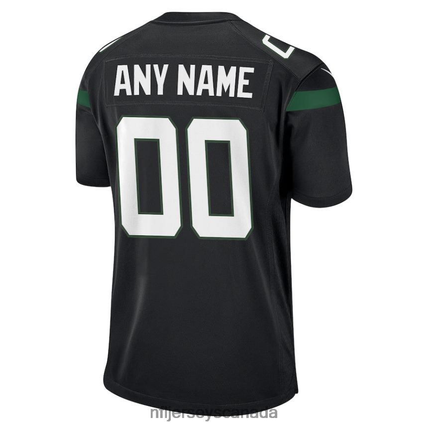Youth New York Jets Nike Custom Game Jersey - Black Clothing NFL TBXFR6365
