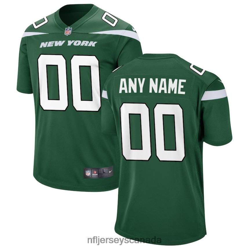 Youth New York Jets Nike Custom Game Jersey - Gotham Green Clothing NFL TBXFR6231
