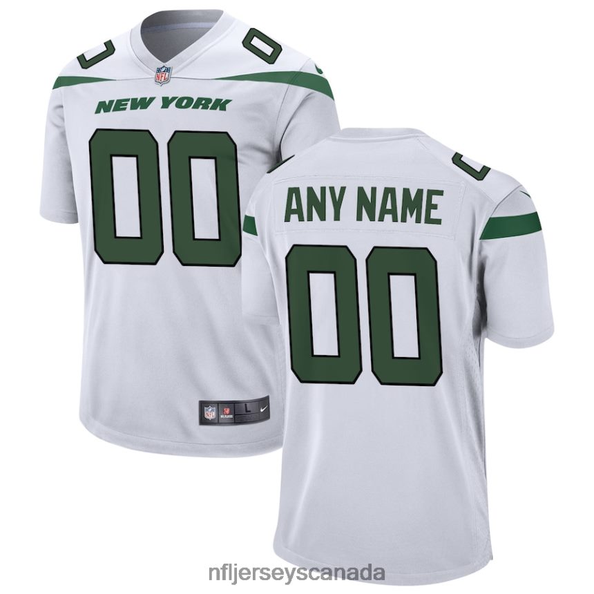 Youth New York Jets Nike Custom Game Jersey - White Clothing NFL TBXFR6914