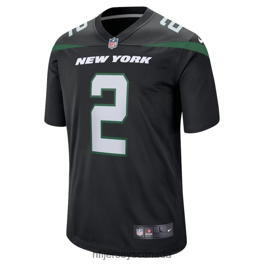 Youth New York Jets Zach Wilson Nike Black Alternate Game Jersey Clothing NFL TBXFR62370