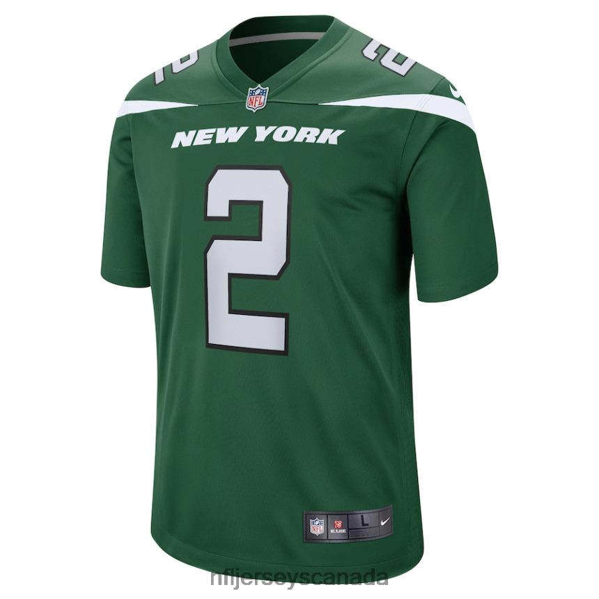 Youth New York Jets Zach Wilson Nike Gotham Green Game Jersey Clothing NFL TBXFR61829