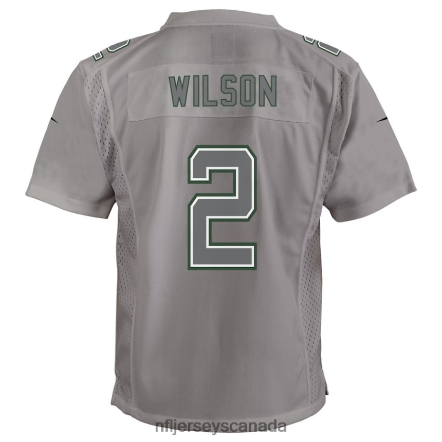 Youth New York Jets Zach Wilson Nike Gray Atmosphere Game Jersey Clothing NFL TBXFR64988