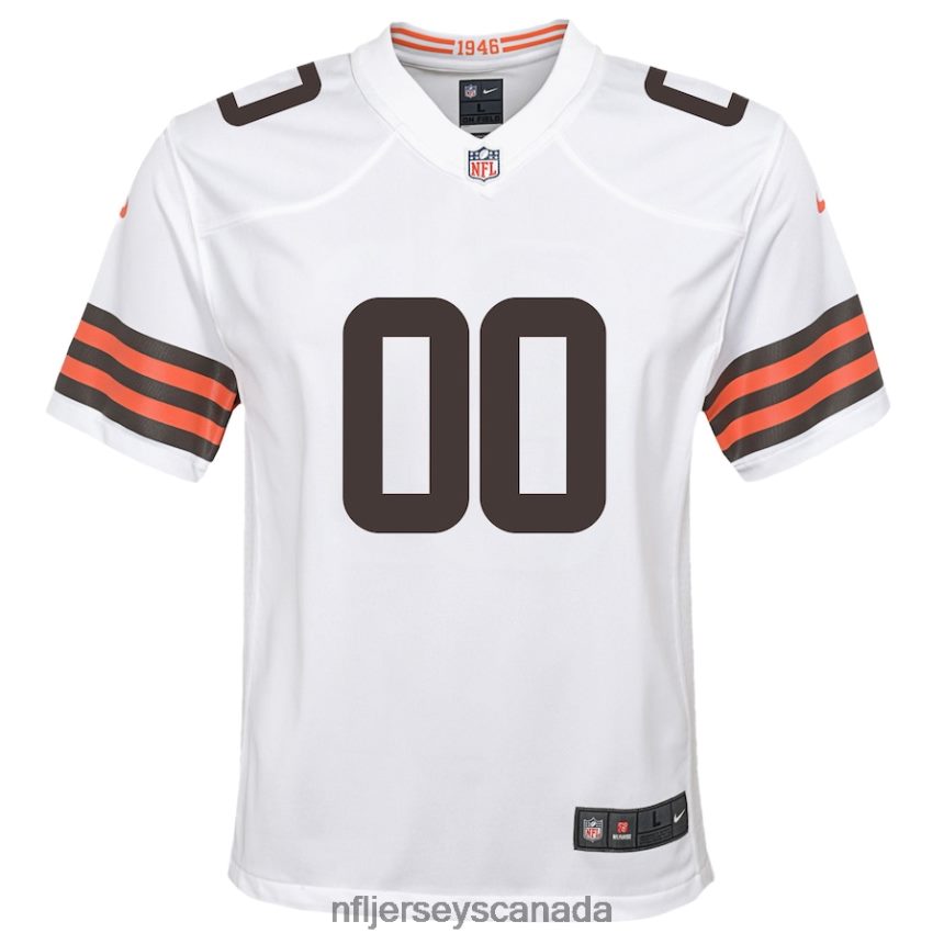 Youth Nike Cleveland Browns White Custom Game Jersey Clothing NFL TBXFR62672