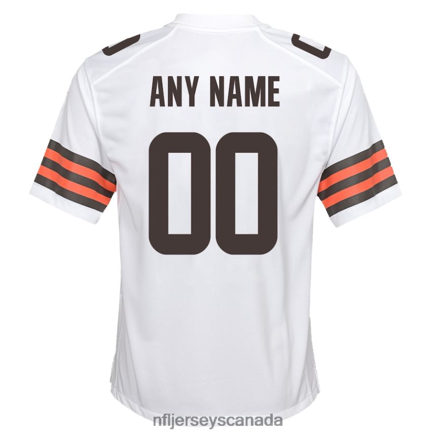Youth Nike Cleveland Browns White Custom Game Jersey Clothing NFL TBXFR62672