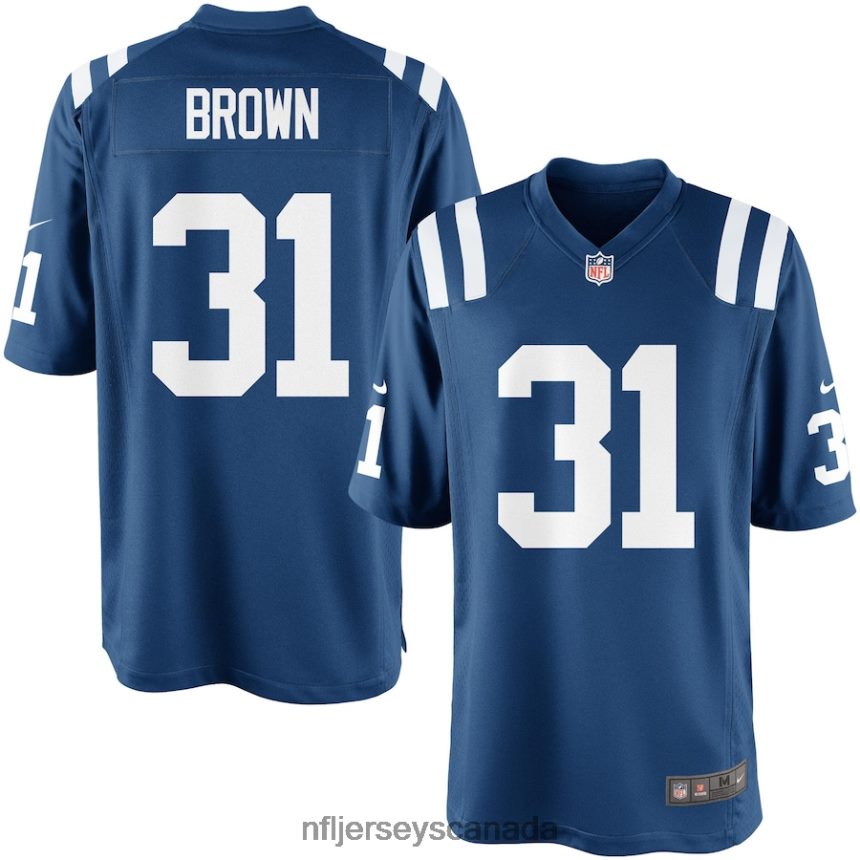 Youth Nike Indianapolis Colts Donald Brown Team Color Game Jersey Clothing NFL TBXFR65330