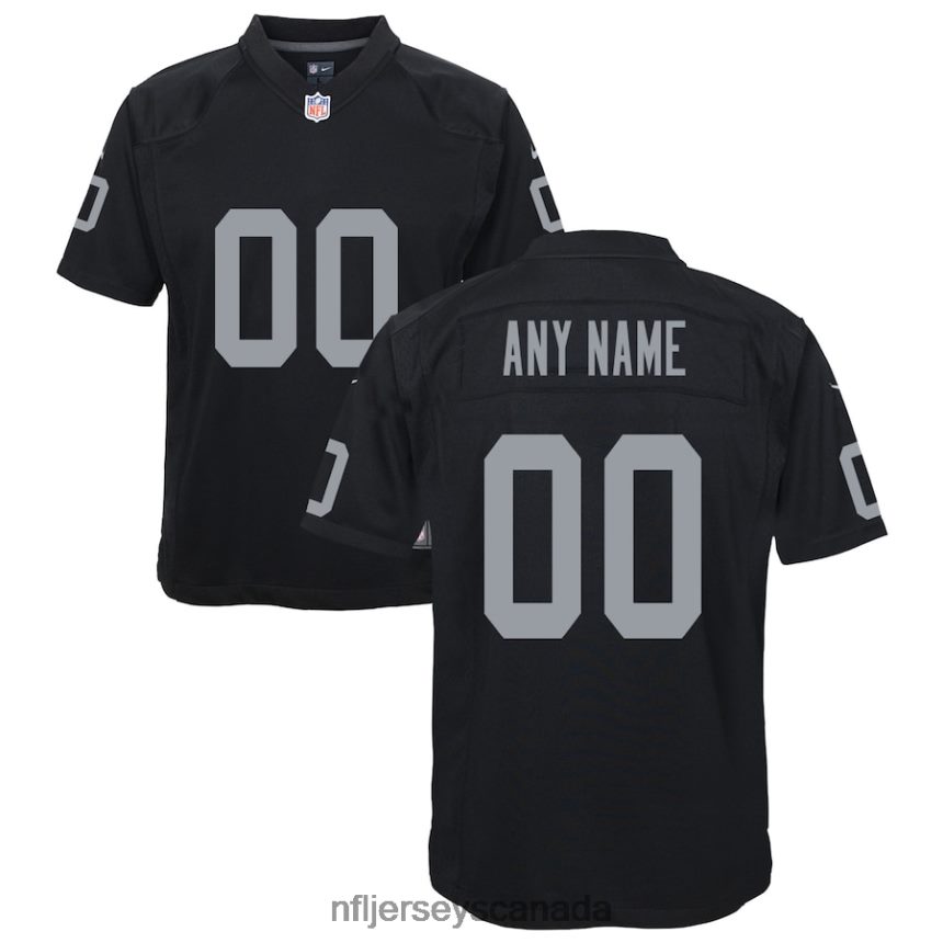Youth Nike Las Vegas Raiders Black Custom Game Jersey Clothing NFL TBXFR6268