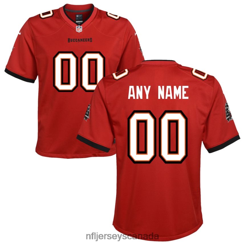 Youth Nike Tampa Bay Buccaneers Red Custom Game Jersey Clothing NFL TBXFR6631