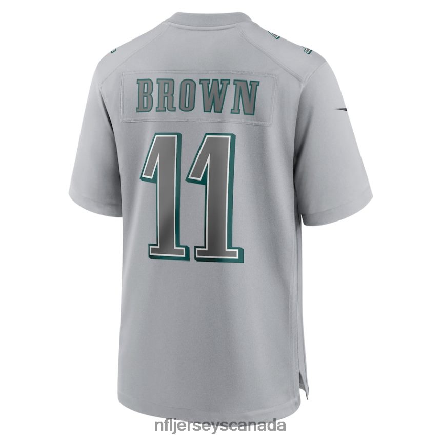 Youth Philadelphia Eagles AJ Brown Nike Gray Super Bowl LVII Patch Atmosphere Fashion Game Jersey Clothing NFL TBXFR6273