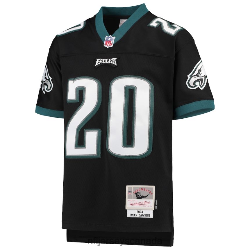 Youth Philadelphia Eagles Brian Dawkins Mitchell  Ness Black 2004 Legacy Retired Player Jersey Clothing NFL TBXFR6478