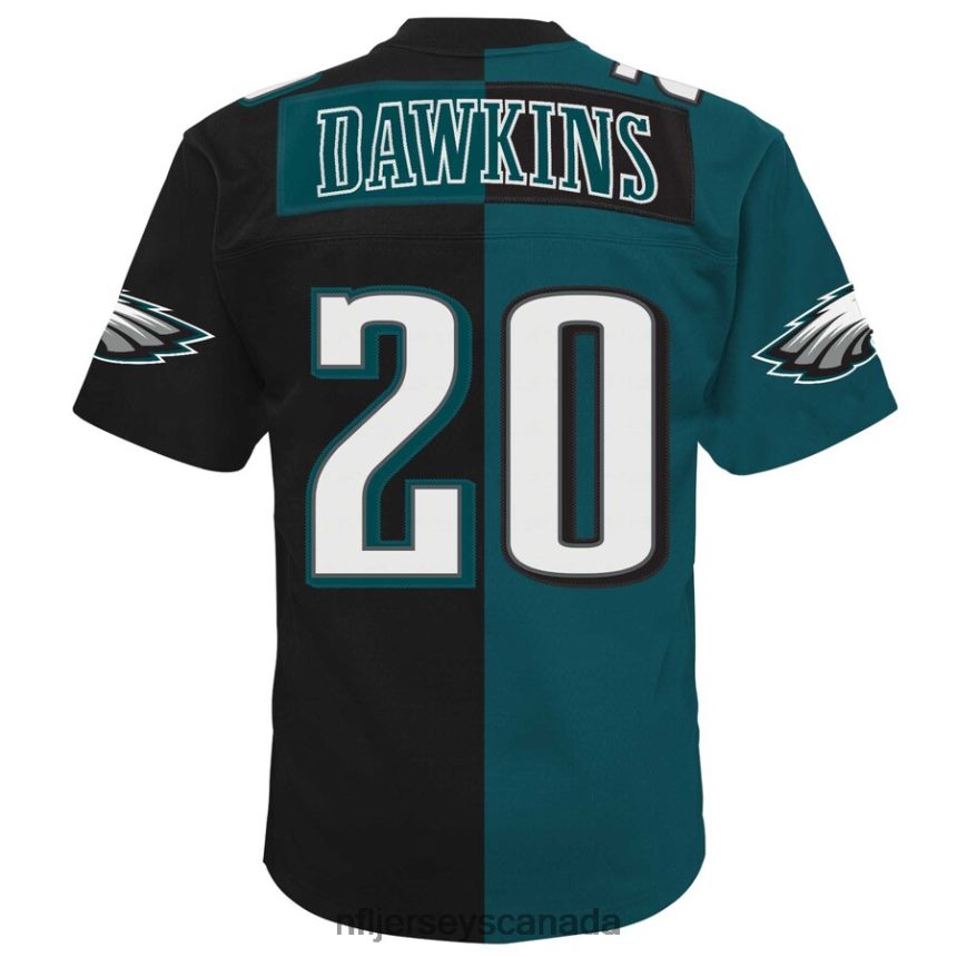 Youth Philadelphia Eagles Brian Dawkins Mitchell  Ness Midnight Green/Black Split Legacy Jersey Clothing NFL TBXFR61375