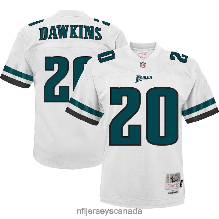 Youth Philadelphia Eagles Brian Dawkins Mitchell  Ness White 2004 Retired Player Legacy Jersey Clothing NFL TBXFR6948