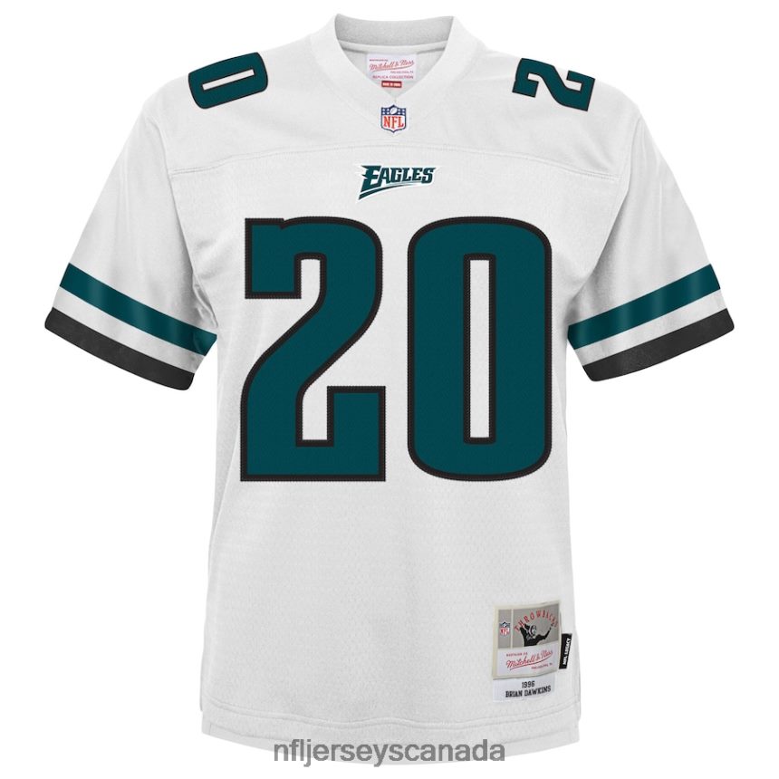 Youth Philadelphia Eagles Brian Dawkins Mitchell  Ness White 2004 Retired Player Legacy Jersey Clothing NFL TBXFR6948