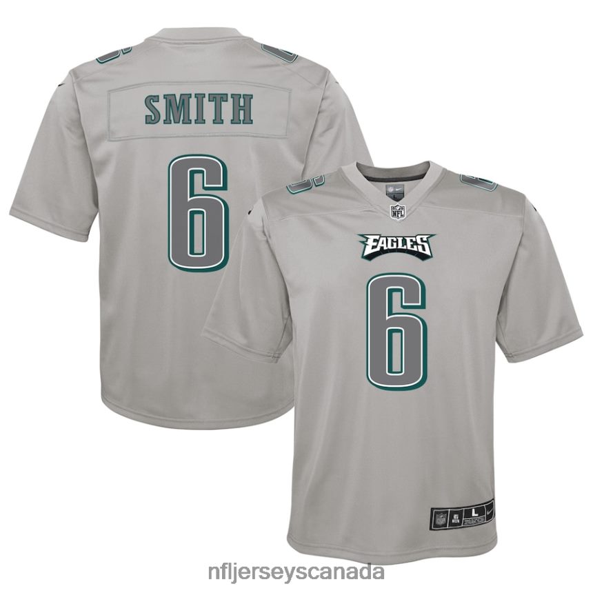Youth Philadelphia Eagles DeVonta Smith Nike Gray Atmosphere Fashion Game Jersey Clothing NFL TBXFR63407