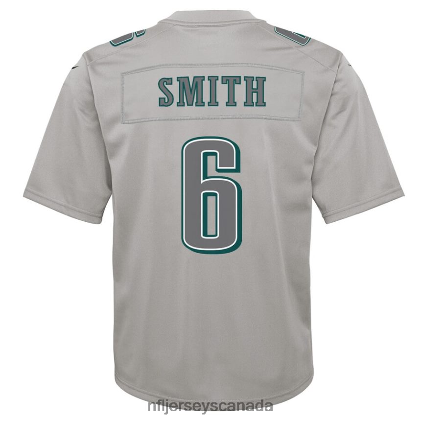Youth Philadelphia Eagles DeVonta Smith Nike Gray Atmosphere Fashion Game Jersey Clothing NFL TBXFR63407