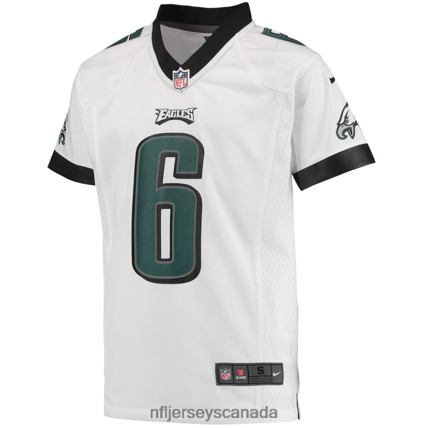 Youth Philadelphia Eagles DeVonta Smith Nike White Game Jersey Clothing NFL TBXFR61371