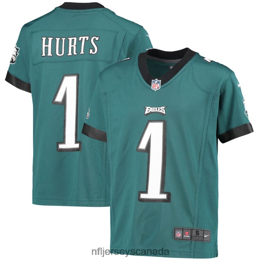Youth Philadelphia Eagles Jalen Hurts Nike Midnight Green Game Jersey Clothing NFL TBXFR628