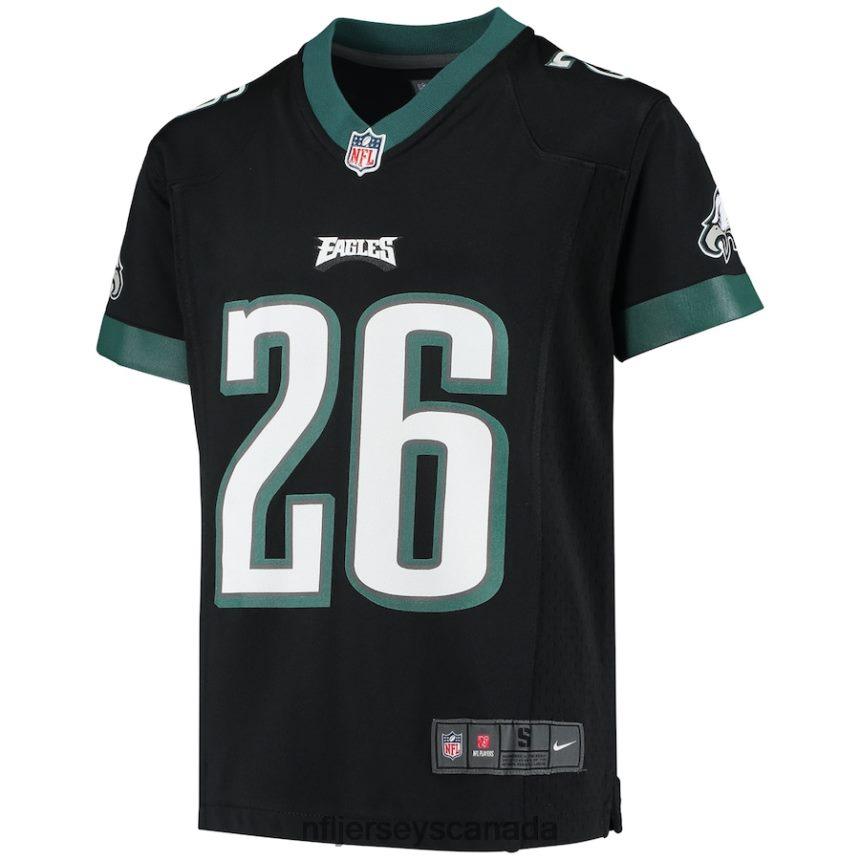 Youth Philadelphia Eagles Miles Sanders Nike Black Game Jersey Clothing NFL TBXFR61132