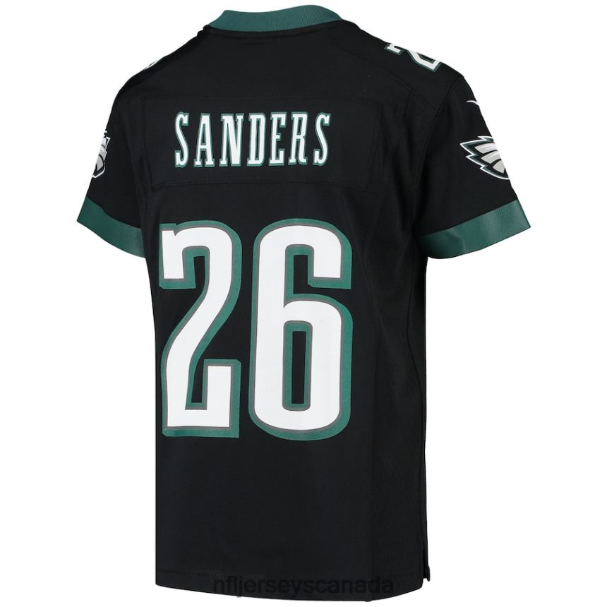 Youth Philadelphia Eagles Miles Sanders Nike Black Game Jersey Clothing NFL TBXFR61132