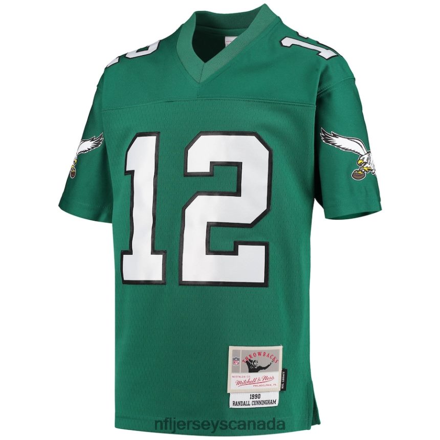 Youth Philadelphia Eagles Randall Cunningham Mitchell  Ness Kelly Green 1990 Retired Player Legacy Jersey Clothing NFL TBXFR61272