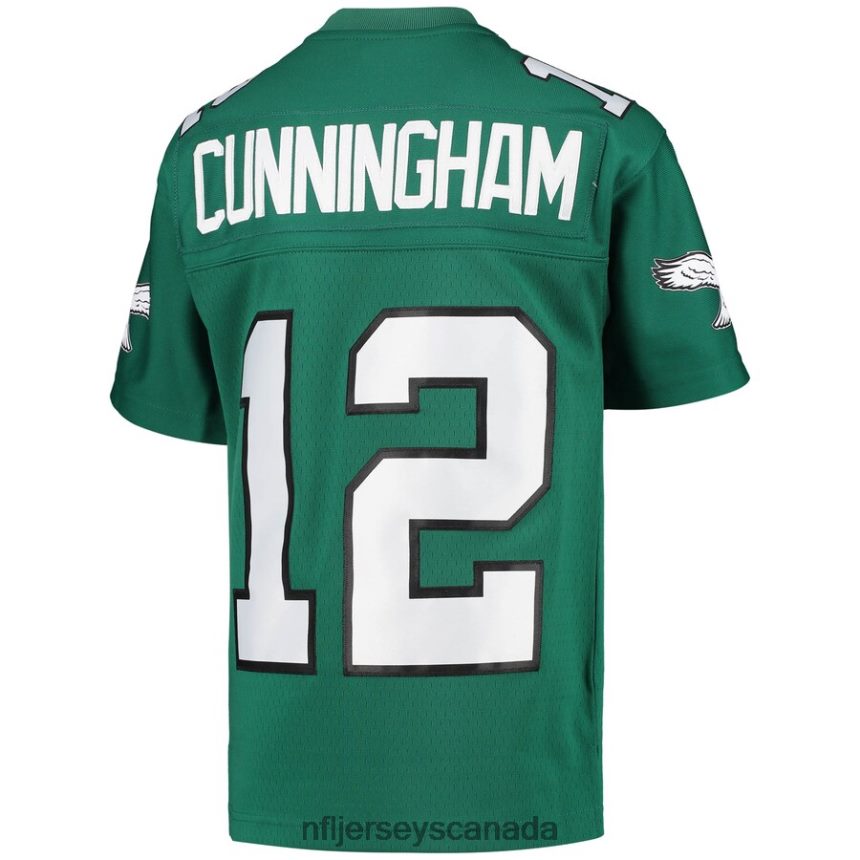 Youth Philadelphia Eagles Randall Cunningham Mitchell  Ness Kelly Green 1990 Retired Player Legacy Jersey Clothing NFL TBXFR61272