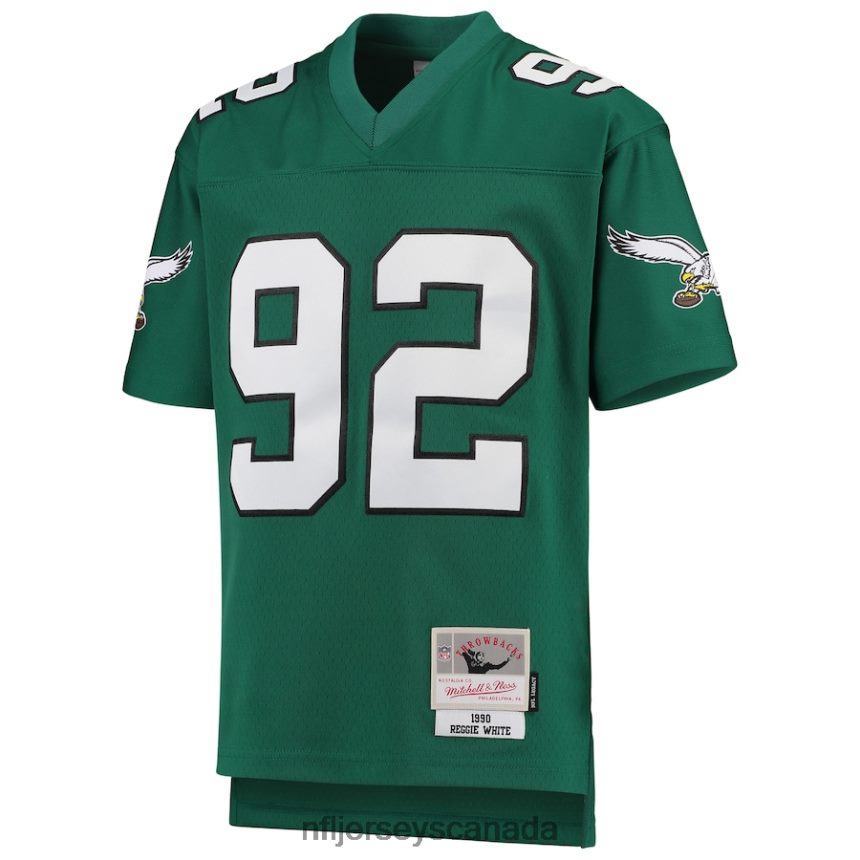 Youth Philadelphia Eagles Reggie White Mitchell  Ness Green 1990 Legacy Retired Player Jersey Clothing NFL TBXFR6693