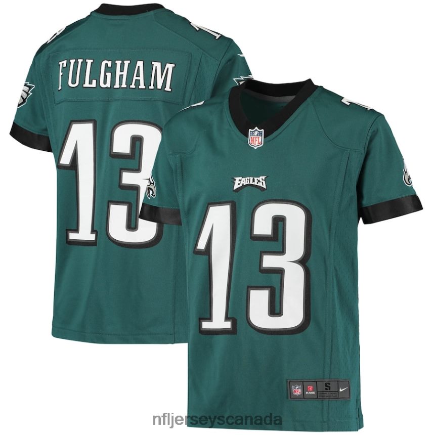Youth Philadelphia Eagles Travis Fulgham Nike Midnight Green Game Jersey Clothing NFL TBXFR62363