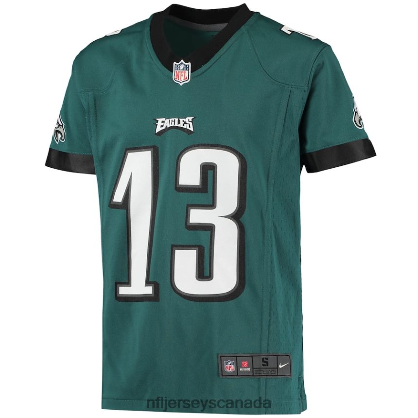 Youth Philadelphia Eagles Travis Fulgham Nike Midnight Green Game Jersey Clothing NFL TBXFR62363