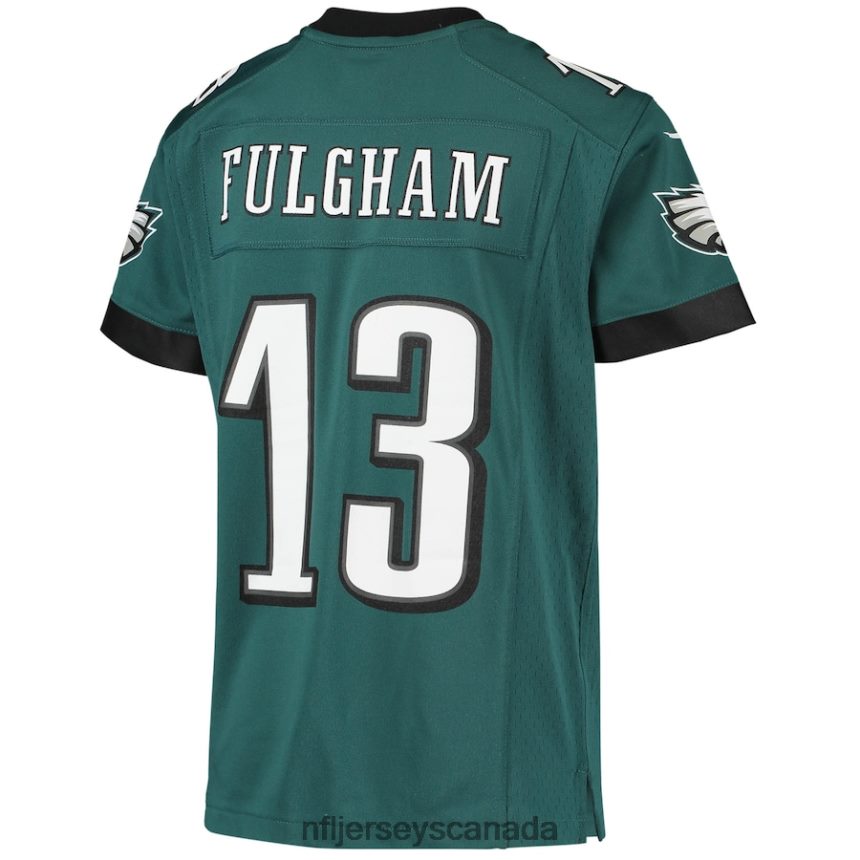 Youth Philadelphia Eagles Travis Fulgham Nike Midnight Green Game Jersey Clothing NFL TBXFR62363