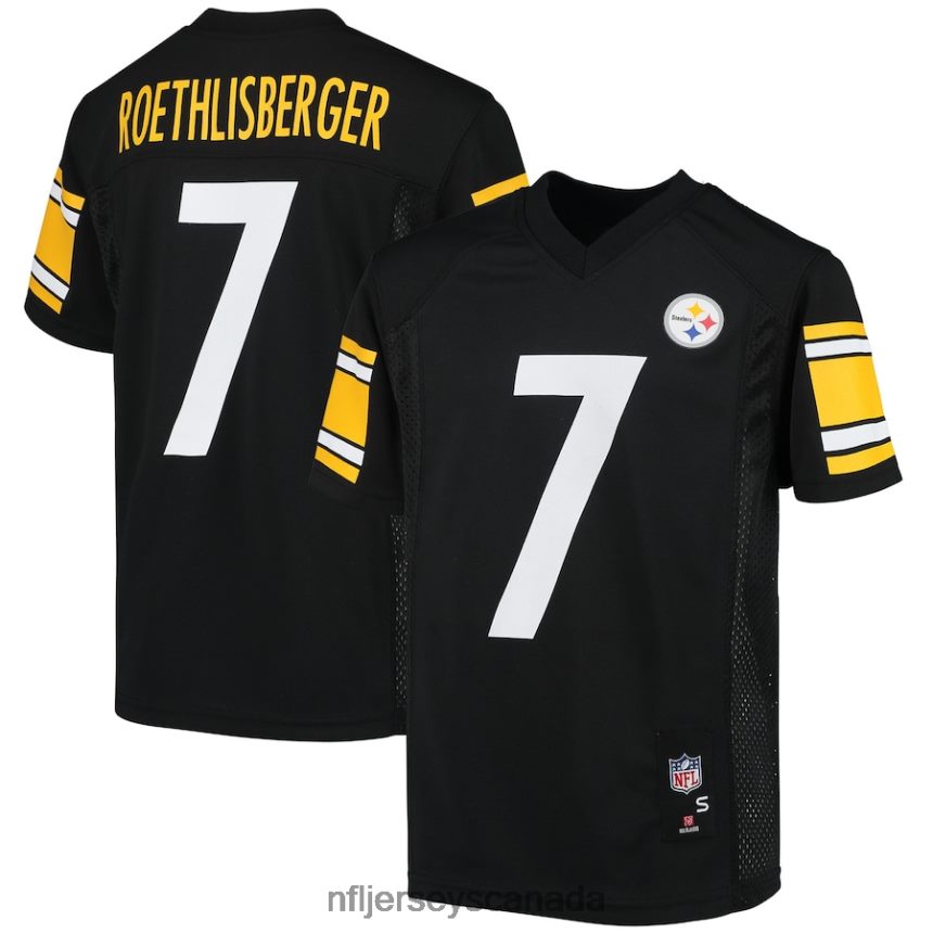 Youth Pittsburgh Steelers Ben Roethlisberger Black Replica Player Jersey Clothing NFL TBXFR62392
