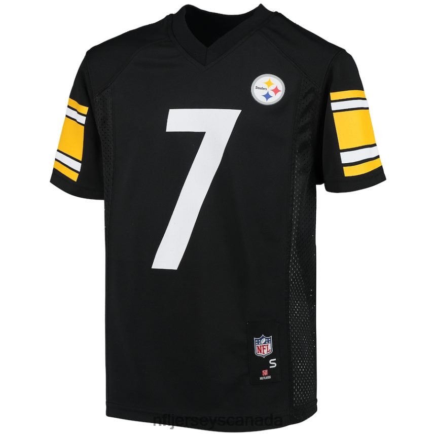 Youth Pittsburgh Steelers Ben Roethlisberger Black Replica Player Jersey Clothing NFL TBXFR62392