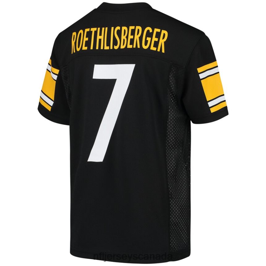 Youth Pittsburgh Steelers Ben Roethlisberger Black Replica Player Jersey Clothing NFL TBXFR62392