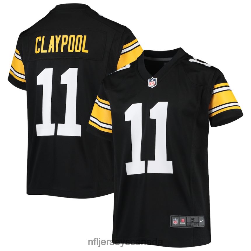 Youth Pittsburgh Steelers Chase Claypool Nike Black Alternate Game Jersey Clothing NFL TBXFR62659