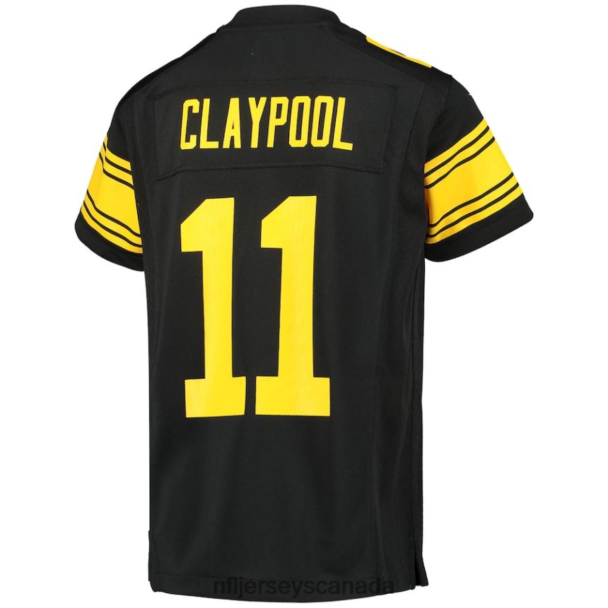 Youth Pittsburgh Steelers Chase Claypool Nike Black Alternate Player Game Jersey Clothing NFL TBXFR62554