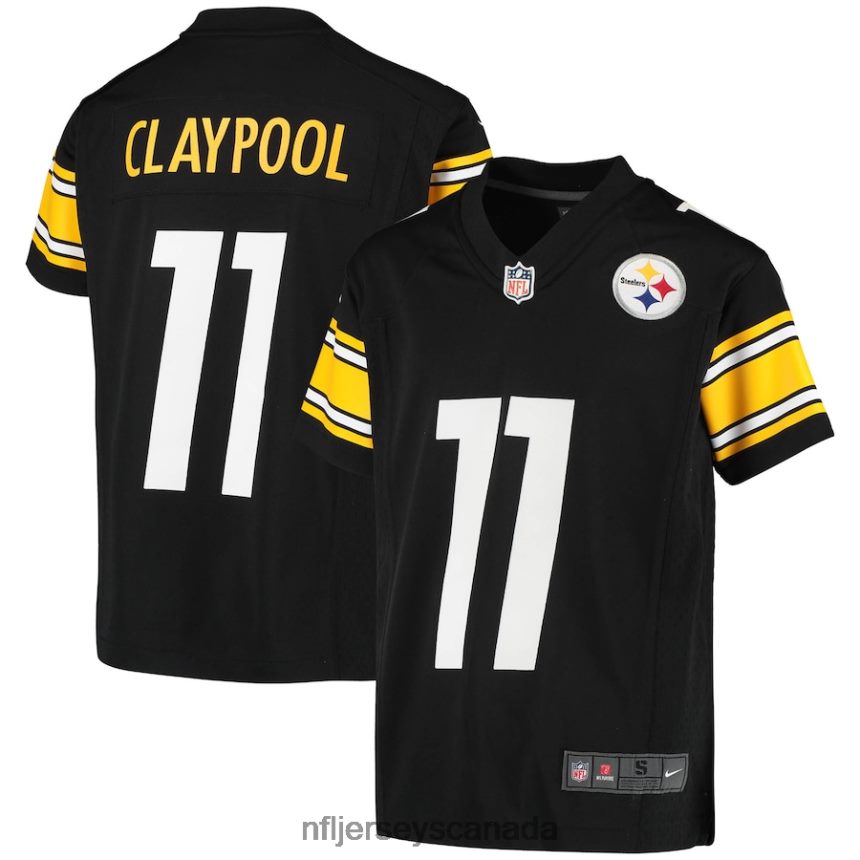 Youth Pittsburgh Steelers Chase Claypool Nike Black Game Jersey Clothing NFL TBXFR62063