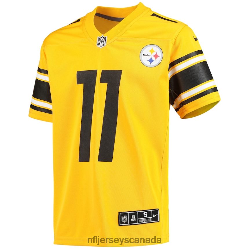 Youth Pittsburgh Steelers Chase Claypool Nike Gold Inverted Team Game Jersey Clothing NFL TBXFR61689