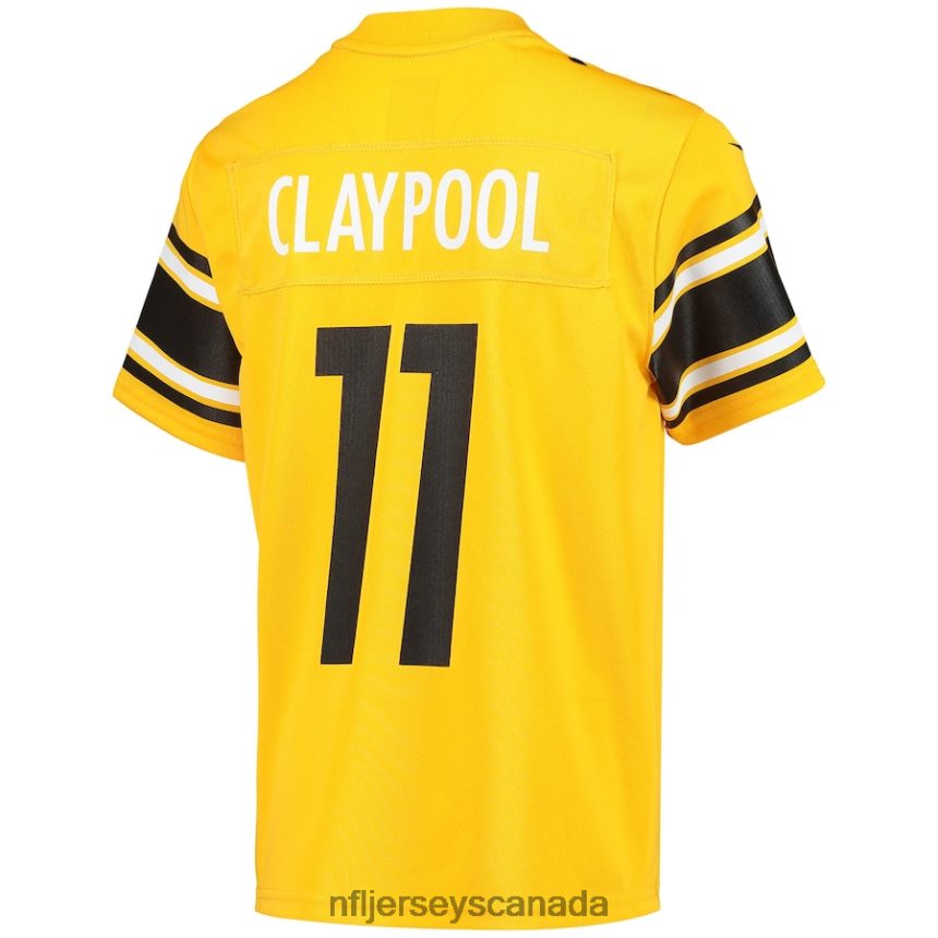 Youth Pittsburgh Steelers Chase Claypool Nike Gold Inverted Team Game Jersey Clothing NFL TBXFR61689