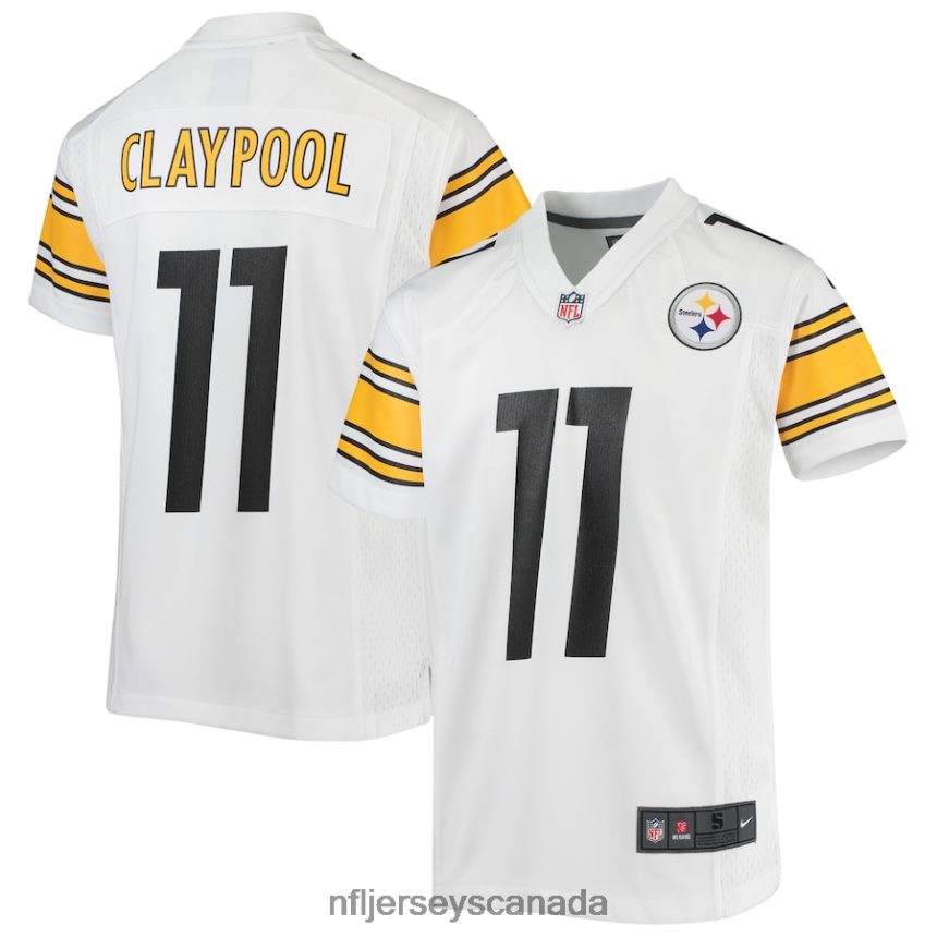Youth Pittsburgh Steelers Chase Claypool Nike White Game Jersey Clothing NFL TBXFR62787