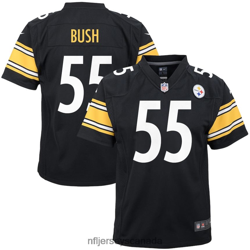 Youth Pittsburgh Steelers Devin Bush Nike Black Player Game Jersey Clothing NFL TBXFR64633
