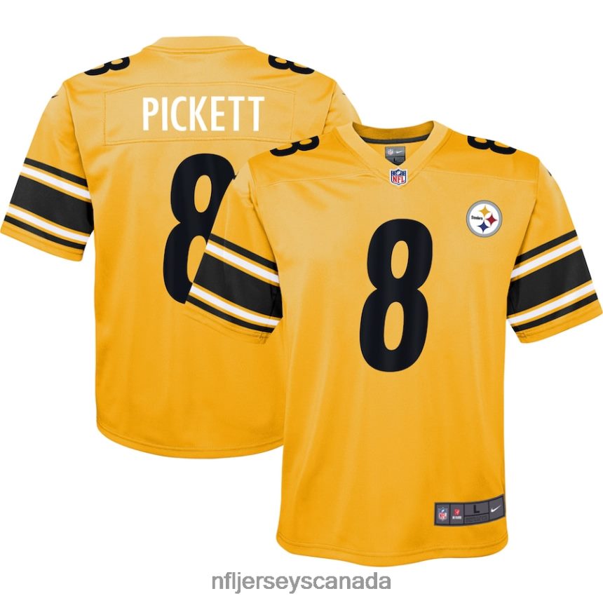 Youth Pittsburgh Steelers Kenny Pickett Nike Gold Inverted Game Jersey Clothing NFL TBXFR6466