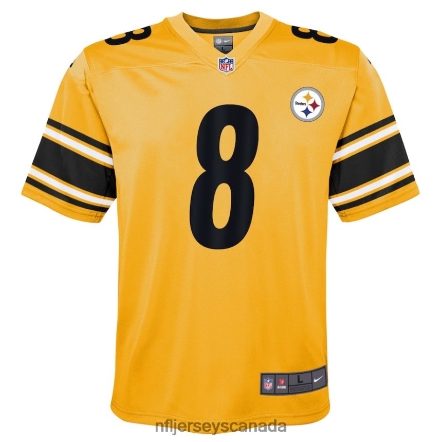 Youth Pittsburgh Steelers Kenny Pickett Nike Gold Inverted Game Jersey Clothing NFL TBXFR6466