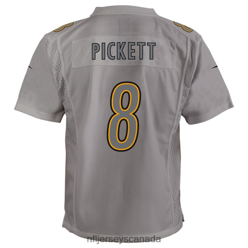 Youth Pittsburgh Steelers Kenny Pickett Nike Gray Atmosphere Game Jersey Clothing NFL TBXFR61282